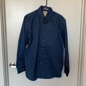 L.L Bean Navy Blue Button Up - Size M